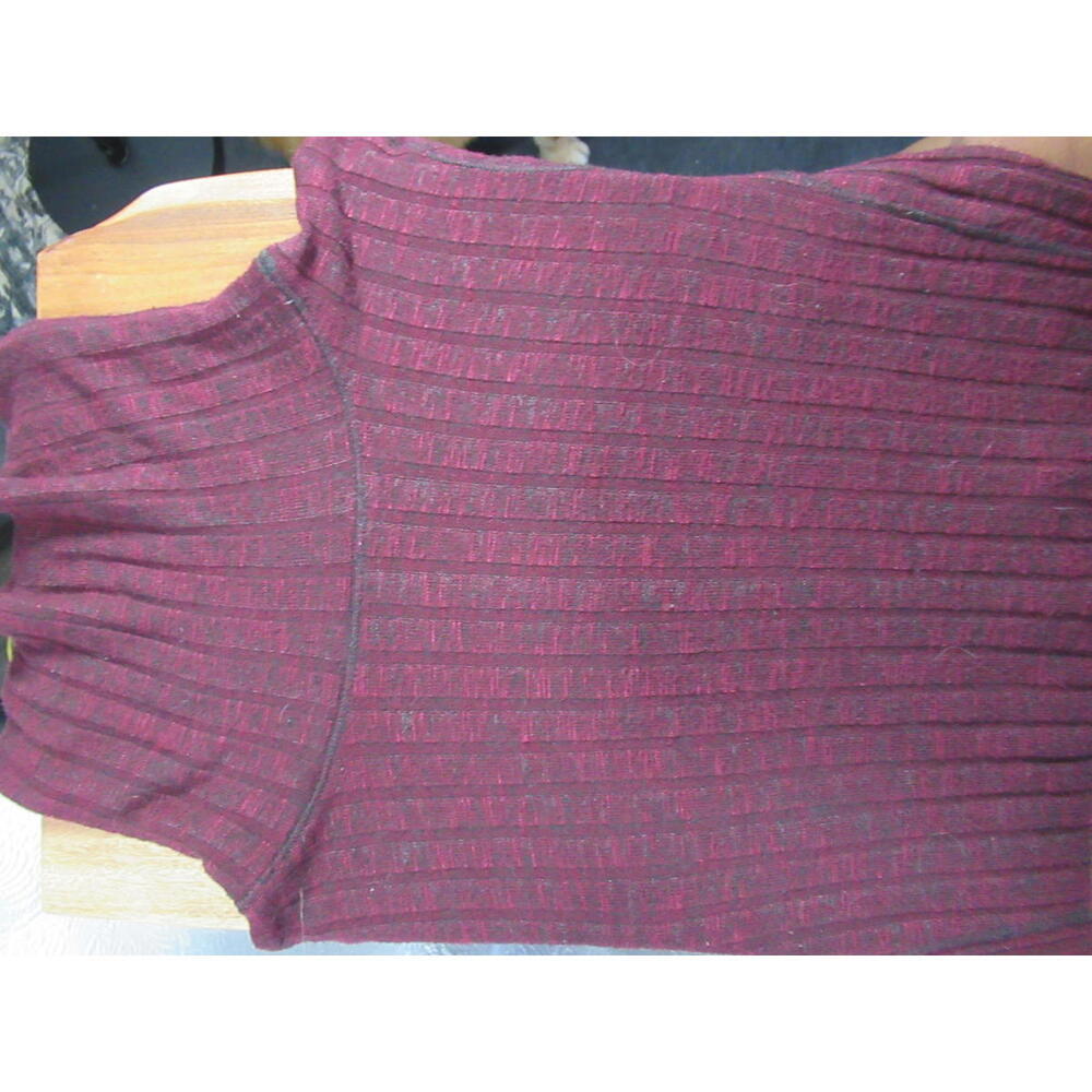 Michael Stars Burgundy Ribbed Turtleneck Top - OS
